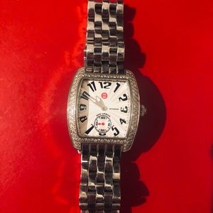 Michele Silver Urban Mini Diamond Watch